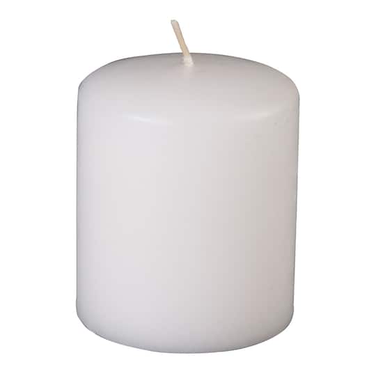 24 Pack: 2" x 2" Fresh Linen Mini Pillar Candle by Ashland®